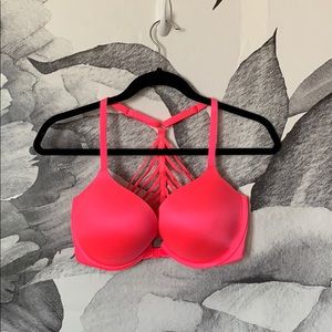 Victoria’s Secret 34DD front clasp neon pink bra